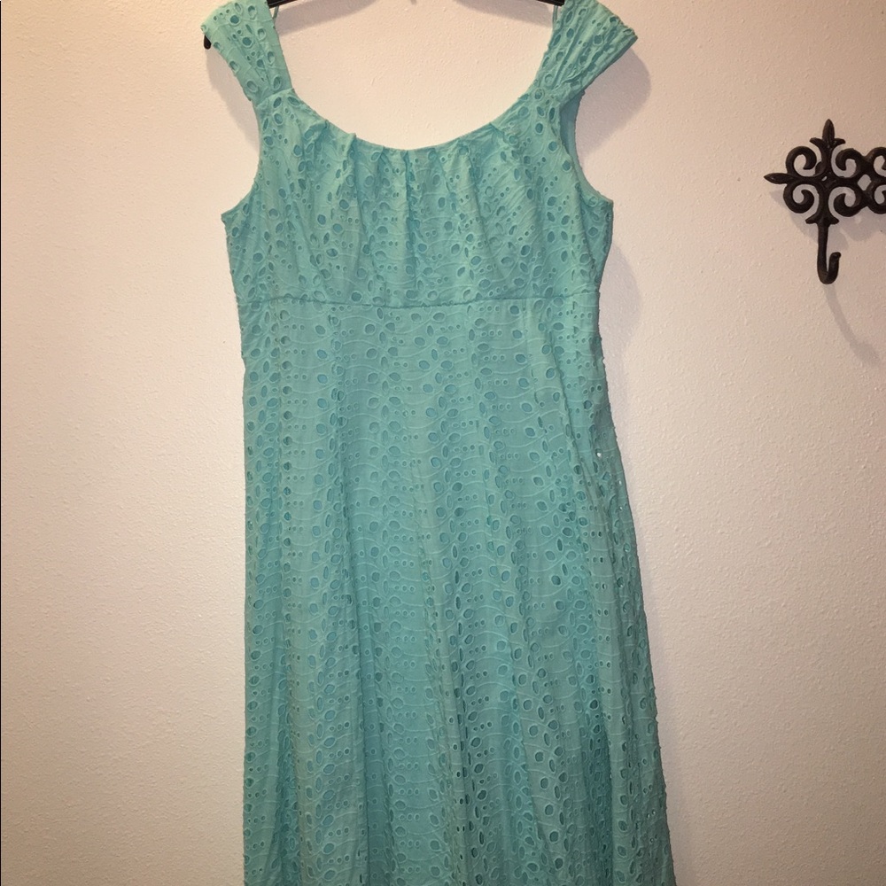Blue Eyelet lace Dress